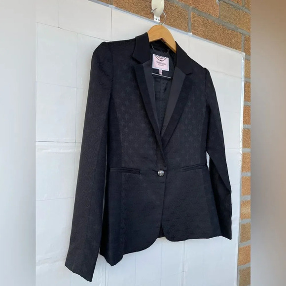 Juice Couture Notched Lapel goth Single-Breasted Blazer size 2 - Picture 3 of 14